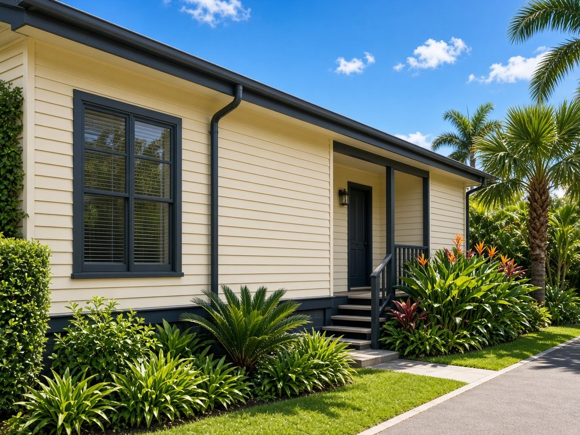 Freshly painted Queensland weatherboard house exterior — exterior painting Brisbane